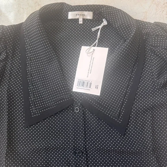 Frame Silk black and white Polka Dot Sailor Mini Dress size S - Picture 7 of 13